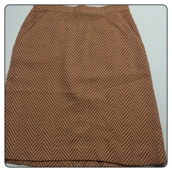 Tucker for Target Pencil Skirt Women's Chevron Rust Cream Pockets Size 3/ XS - Picture 1 of 6